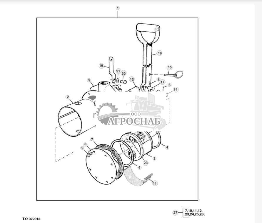 Компоненты ручного гидравлического насоса 